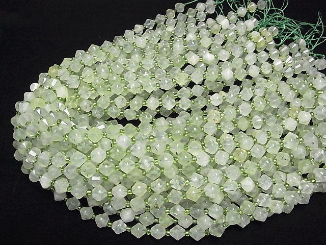 [Video]High Quality! Prehnite AA++ Abacus Cut 8x8x8mm half or 1strand beads (aprx.15inch/36cm)