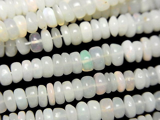 [Video] Ethiopian Opal AA+ Rondelle half or 1strand beads (aprx.15inch/38cm)