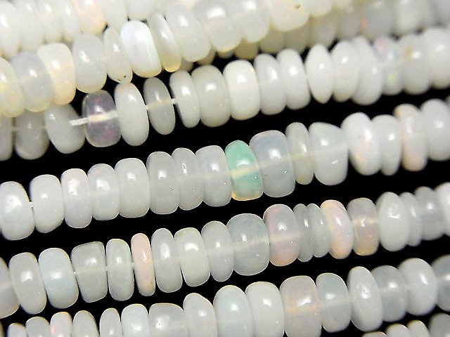 [Video] Ethiopian Opal AA+ Roundel half or 1strand beads (aprx.15inch/38cm)