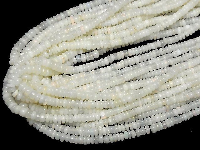 [Video] Ethiopian Opal AA+ Roundel half or 1strand beads (aprx.15inch/38cm)