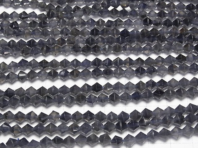 [Video]High Quality! Iolite AA+ Abacus Cut 6x6x5mm half or 1strand beads (aprx.15inch/37cm)