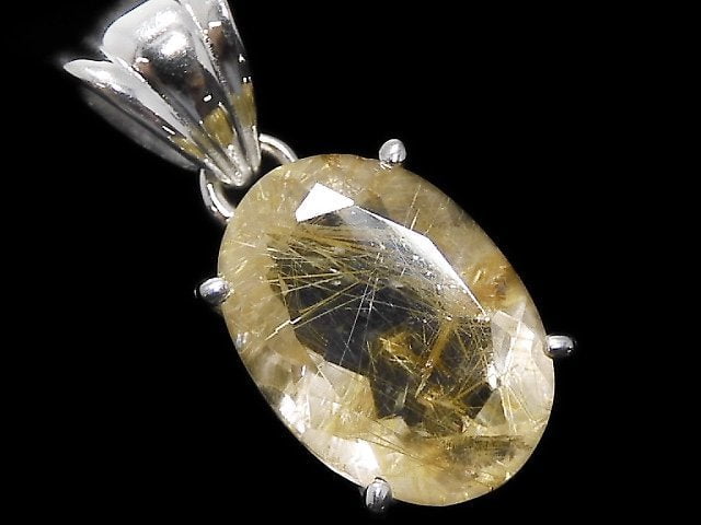 [Video][One of a kind] High Quality Rutilated Quartz AAA- Pendant Silver925 NO.21