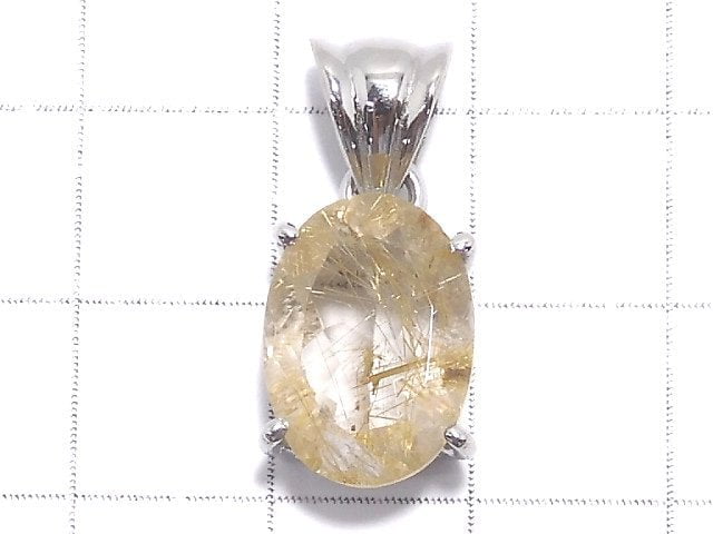 [Video][One of a kind] High Quality Rutilated Quartz AAA- Pendant Silver925 NO.21