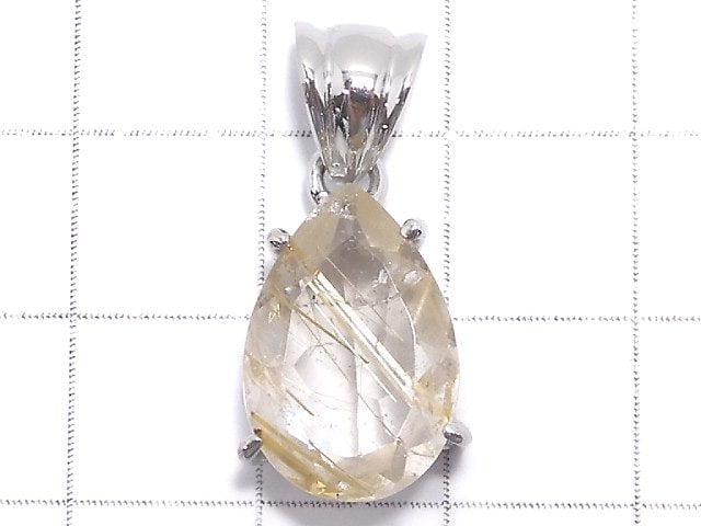 [Video][One of a kind] High Quality Rutilated Quartz AAA- Pendant Silver925 NO.24