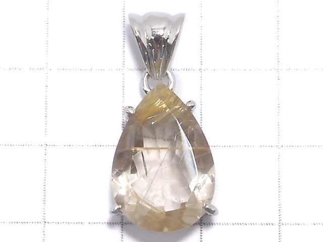 [Video][One of a kind] High Quality Rutilated Quartz AAA- Pendant Silver925 NO.28