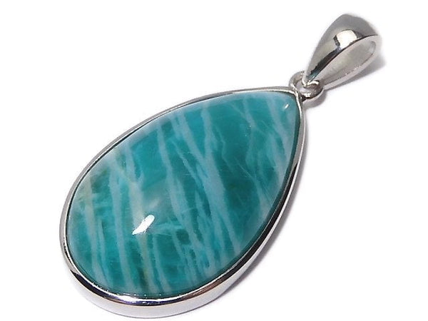 [Video][One of a kind] Amazonite AAA- Pendant Silver925 NO.203