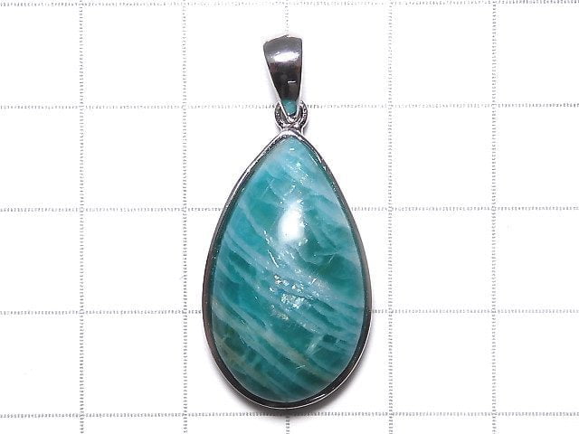 [Video][One of a kind] Amazonite AAA- Pendant Silver925 NO.203