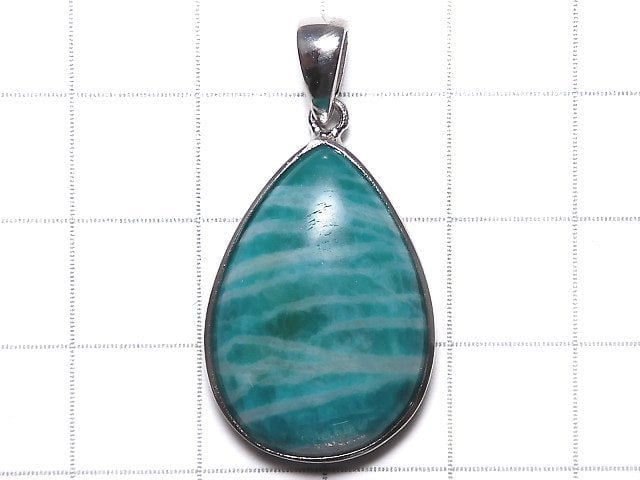 [Video][One of a kind] Amazonite AAA- Pendant Silver925 NO.204