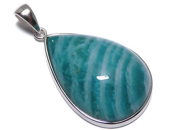 [Video][One of a kind] Amazonite AAA- Pendant Silver925 NO.210