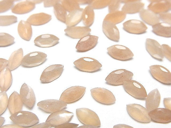 [Video]High Quality Peach Moonstone AAA Loose stone Marquise Faceted 6x3mm 10pcs