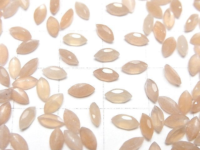 [Video]High Quality Peach Moonstone AAA Loose stone Marquise Faceted 6x3mm 10pcs