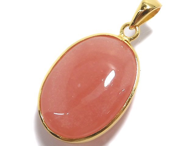 [Video][One of a kind] Rhodochrosite AAA Pendant 18KGP NO.31