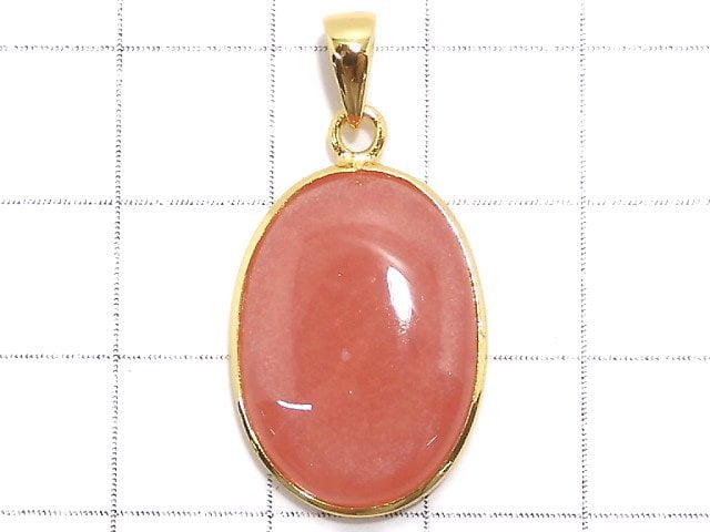 [Video][One of a kind] Rhodochrosite AAA Pendant 18KGP NO.31