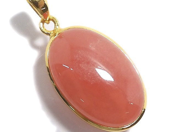 [Video][One of a kind] Rhodochrosite AAA Pendant 18KGP NO.32