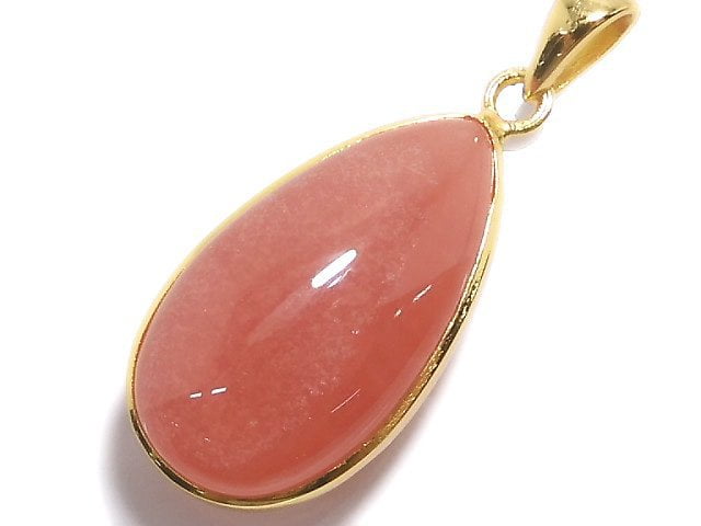 [Video][One of a kind] Rhodochrosite AAA Pendant 18KGP NO.33