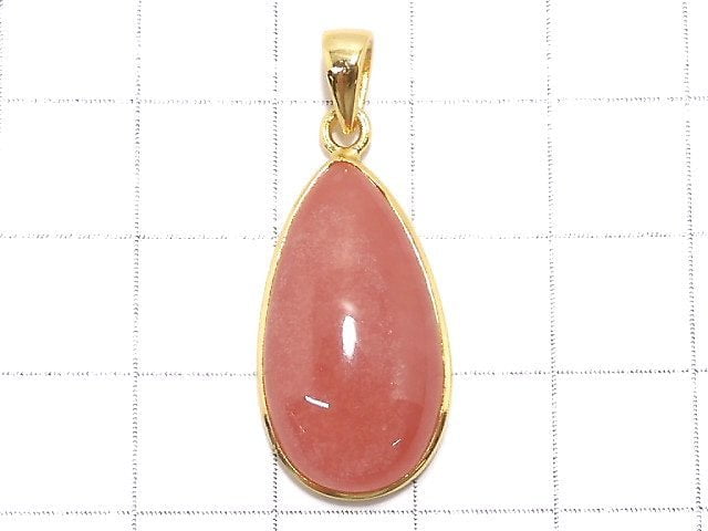 [Video][One of a kind] Rhodochrosite AAA Pendant 18KGP NO.33