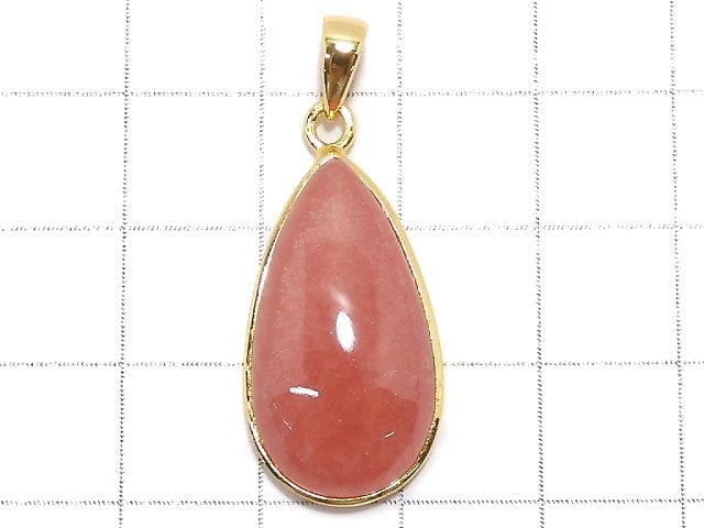 [Video][One of a kind] Rhodochrosite AAA Pendant 18KGP NO.34