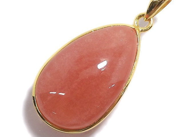 [Video][One of a kind] Rhodochrosite AAA Pendant 18KGP NO.35