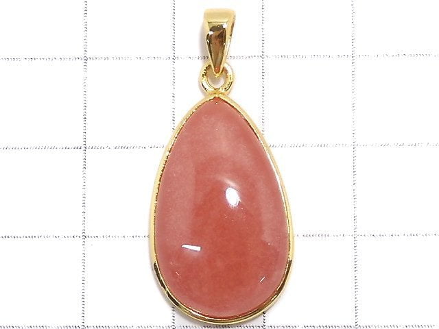 [Video][One of a kind] Rhodochrosite AAA Pendant 18KGP NO.35