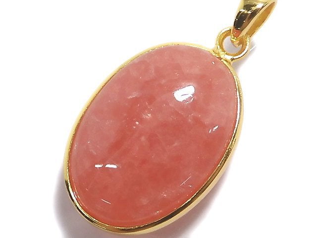 [Video][One of a kind] Rhodochrosite AAA Pendant 18KGP NO.36