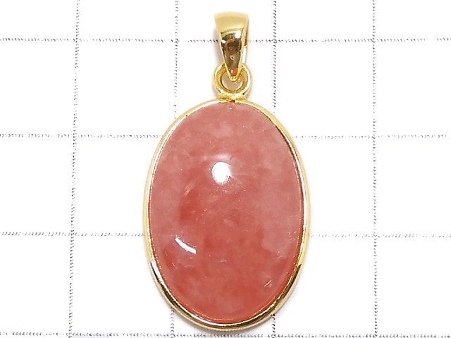 [Video][One of a kind] Rhodochrosite AAA Pendant 18KGP NO.36