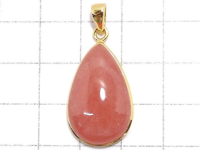 [Video][One of a kind] Rhodochrosite AAA Pendant 18KGP NO.37