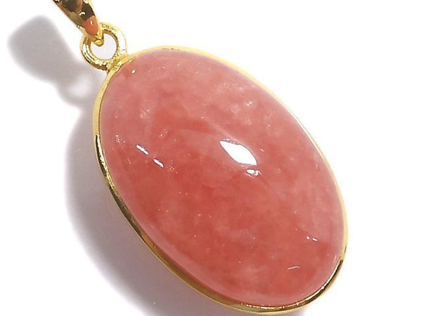 [Video][One of a kind] Rhodochrosite AAA Pendant 18KGP NO.40