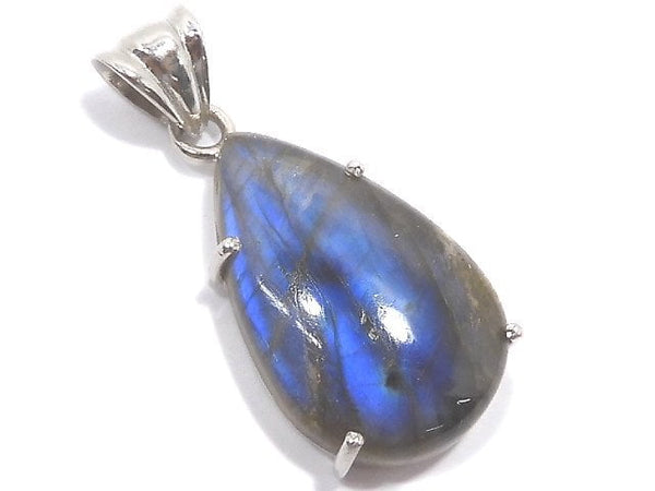 [Video][One of a kind] High Quality Blue Labradorite AAA Pendant Silver925 NO.148