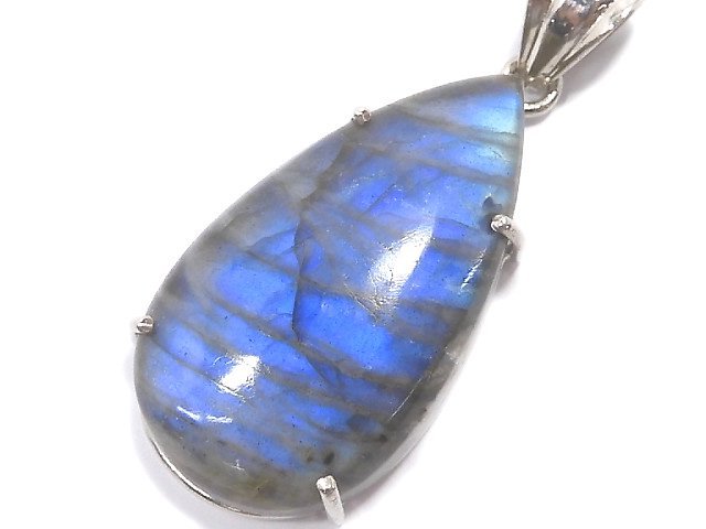 [Video][One of a kind] High Quality Blue Labradorite AAA Pendant Silver925 NO.152