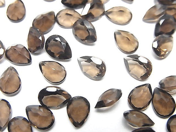 [Video]High Quality Smoky Quartz AAA Loose stone Pear shape Faceted 7x5mm 10pcs