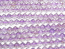 [Video]High Quality! Light color Amethyst x Smoky AA++ Abacus cut 6x6x6mm half or 1strand beads (aprx.15inch/36cm)
