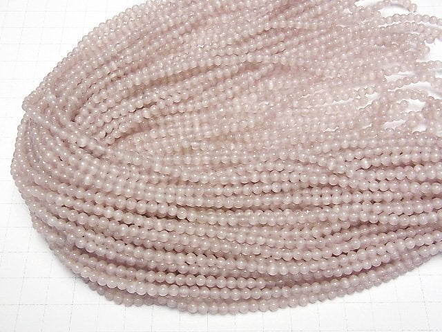 [Video] Light purple color Cat's Eye Round 4mm 1strand beads (aprx.14inch/34cm)