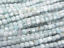 [Video] High Quality! Larimar Pectolite AA+ Cube Shape 2.5x2.5x2.5mm half or 1strand beads (aprx.15inch/38cm)