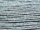 [Video]High Quality! Larimar Pectolite AA++ Faceted Button Rondelle 3x3x2mm half or 1strand beads (aprx.15inch/38cm)
