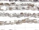 [Video] Pakistan Oil in Quartz Faceted Nugget 1strand beads (aprx.14inch/35cm)