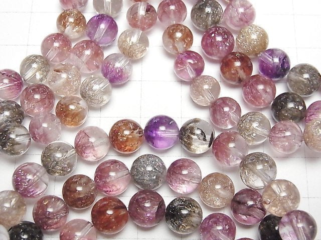 [Video] Multicolor Cracked Crystal Round 8mm-9mm Bracelet