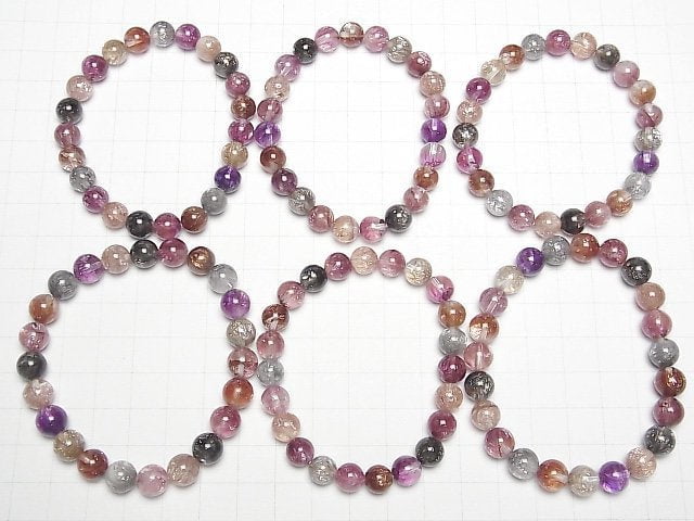 [Video] Multicolor Cracked Crystal Round 8mm-9mm Bracelet