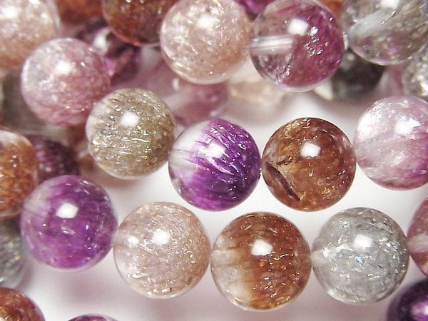 [Video] Multicolor Cracked Crystal Round 10mm-11mm Bracelet