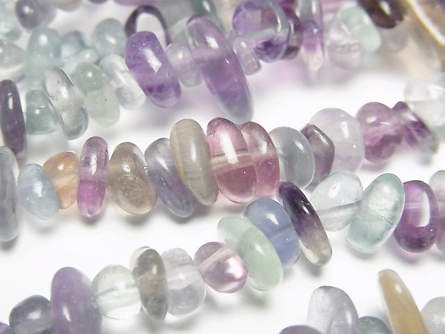 Multicolor Fluorite AAA- Chips (Small Nugget) 1strand beads (aprx.31inch/78cm)