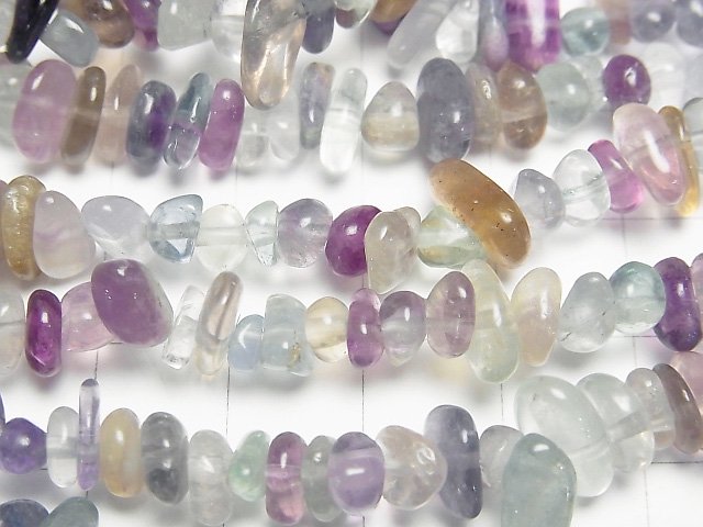 Multicolor Fluorite AAA- Chips (Small Nugget) 1strand beads (aprx.31inch/78cm)