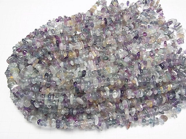 Multicolor Fluorite AAA- Chips (Small Nugget) 1strand beads (aprx.31inch/78cm)