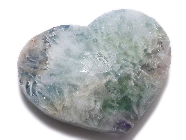 [Video][One of a kind] Angel Feather Fluorite Heart 1pc NO.36