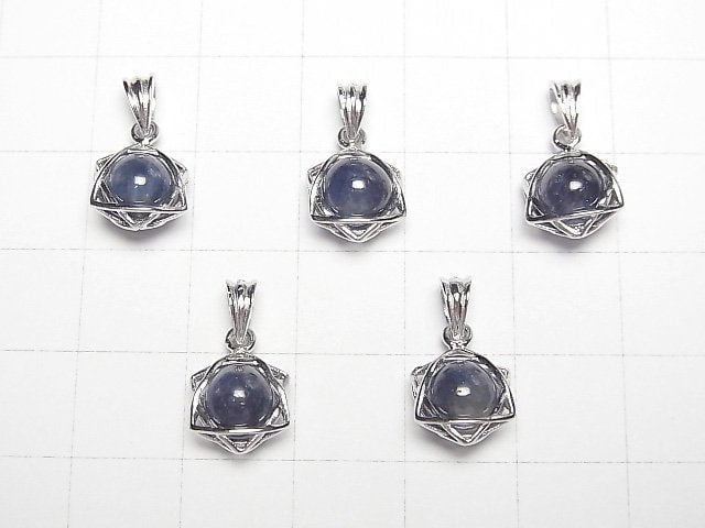 [Video] Sapphire AA++ 6mm Ball Star Pendant Silver925 1pc