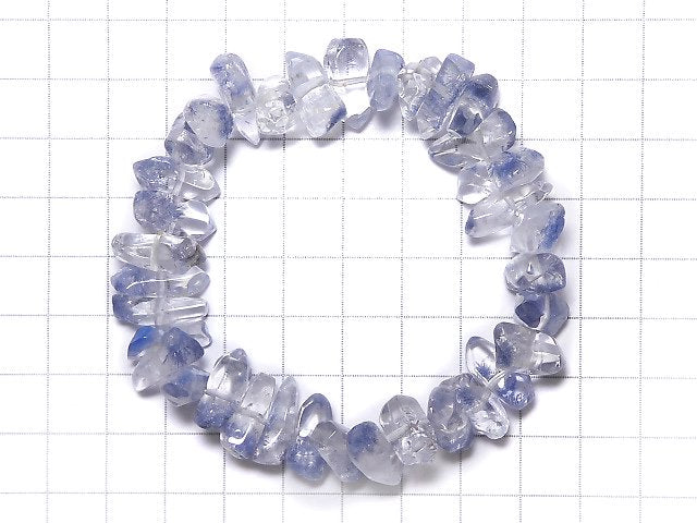 [Video][One of a kind] Dumortierite in Quartz Nugget Bracelet NO.113