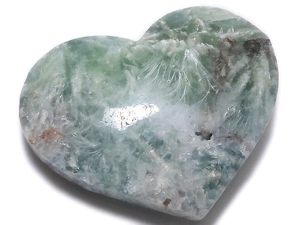 [Video][One of a kind] Angel Feather Fluorite Heart 1pc NO.40