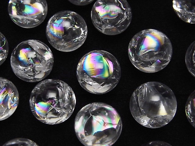 [Video] Iris Quartz (Rainbow Quartz) AAA- Sphere, Round 12mm 3pcs