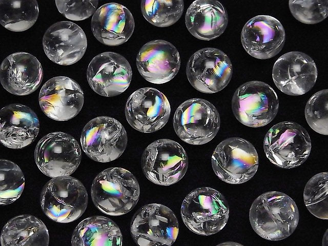 [Video] Iris Quartz (Rainbow Quartz) AAA- Sphere, Round 12mm 3pcs