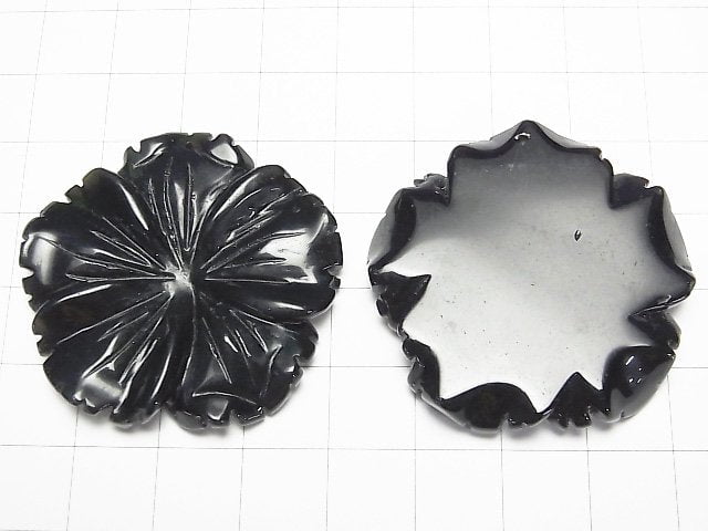 [Video] Black Obsidian AAA Flower 40mm 1pc