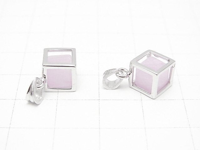 [Video] Kunzite AA++ Dice Pendant 13x13mm Silver925 1pc