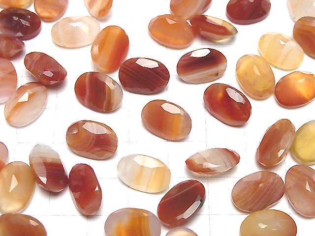 [Video] Mixed Carnelian Loose stone Oval Faceted 14x10mm 3pcs